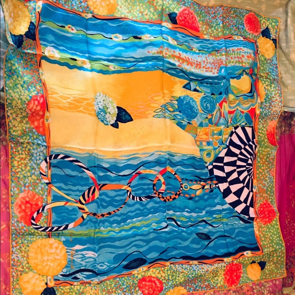 louis feraud silk scarf vintage - Picture 8 of 10